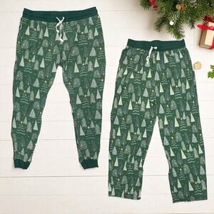Little Sleepies | Green Twinkling Trees Size S Couples Matching Christmas PJs